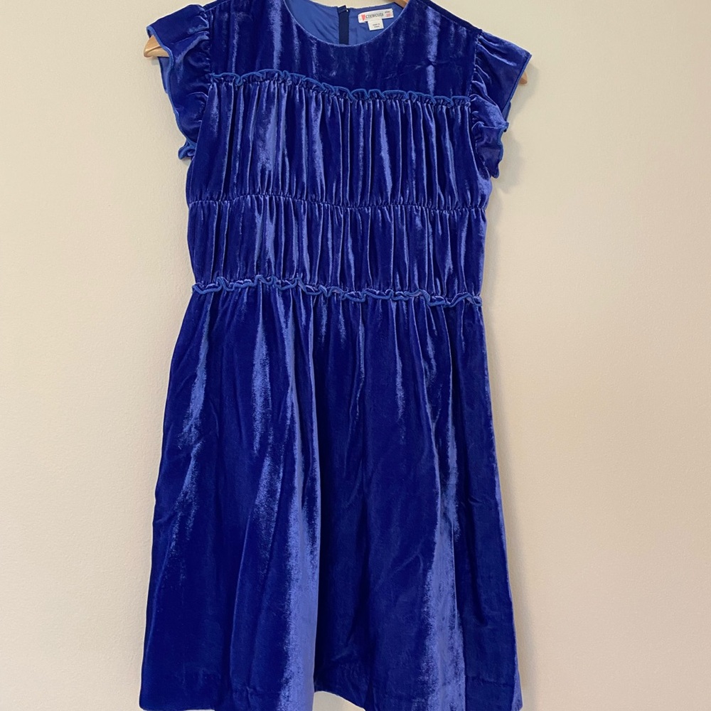J. Crew Crewcuts velvet blue dress